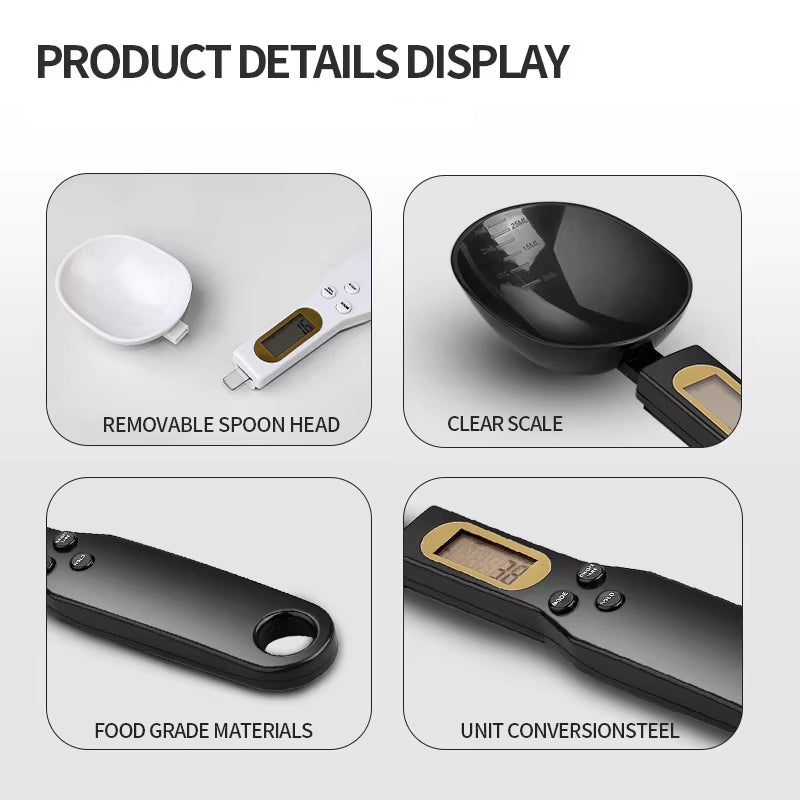 0.1G-500G Electronic Kitchen Scale LCD Digital Measuring Food Flour Digital Spoon Scale Mini Kitchen Tool for Milk Coffee Scale
